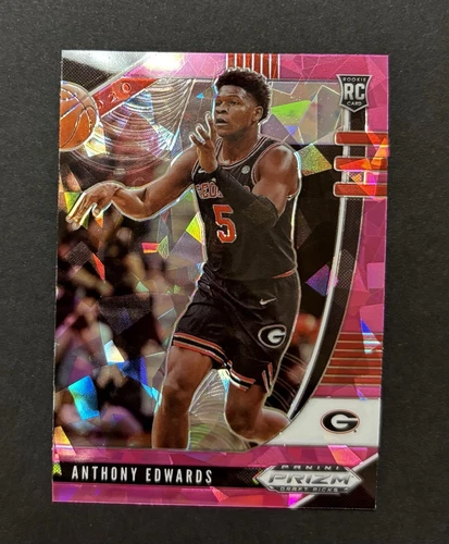 Anthony Edwards 2020-21 Panini Prizm Draft Picks Pink Ice Prizm RC No.41