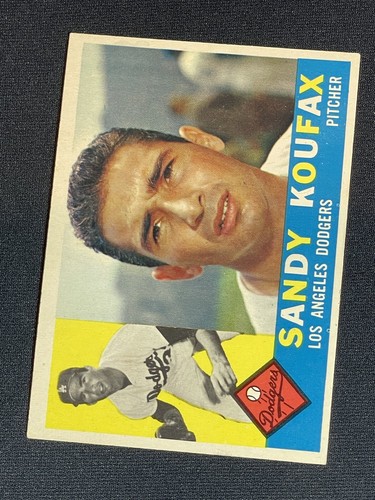 1960 TOPPS Sandy Koufax Los Ángeles Dodgers Pitcher 343 Sharp! - Picture 2 of 4