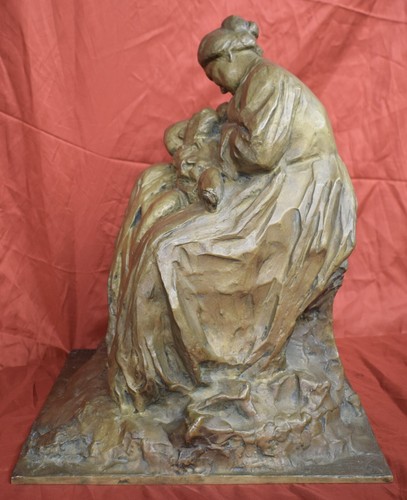 Bronze BRONZESKULPTUR EUGENIO PELLINI "LÄCHELN" Ende 1800 - Bild 9 von 14