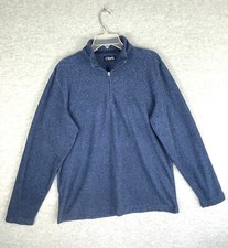 Chaps Men's XL 1/4 Zip Pullover Sweatshirt Sweater Blue Heather