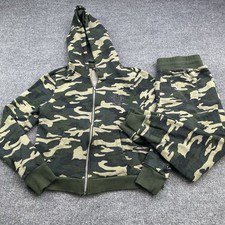 True Religion Camo Tracksuit 2pc Zip Up S/P Hoodie Medium Joggers