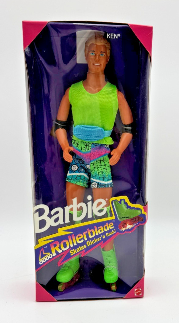 NIB Vintage 1991 Barbie Rollerblade Ken Doll #2215 Flicker N