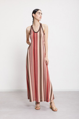 ottod Ame Damen Kleid lang gemustert Größe XS