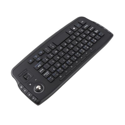 2.4GHz USB Mini QWERTY Keyboard With Trackball Scroll Wheel I8E0