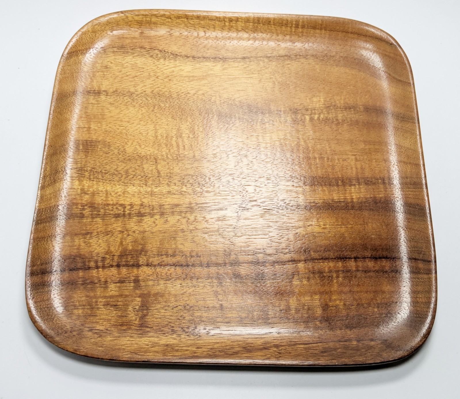 Blair Hawaii Koa Wood Square Tray 11.75 inch Curly Koa Wood Vintage Tray