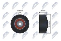Original NTY Umlenk-/FüHrungsrolle Keilrippenriemen RNK-AU-016 FüR Audi VW
