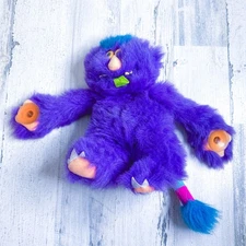 Russ Weirdo Willy Monster Pet Purple Plush Window Clinger Toy 13” Vintage