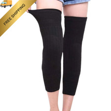 erioctry Unisex Cashmere Wool Knee Brace Pads Leg Warmers free size, Black
