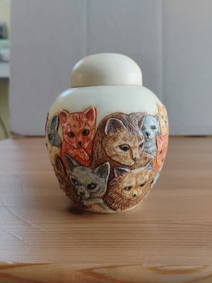 Harmony Kingdom Jardinia 3D Resin Jar Urn Trinket container  Kitty Litter 
