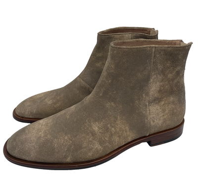 John Varvatos Star USA NYC Clay Brown Suede Back Zip Leather  display picture 1