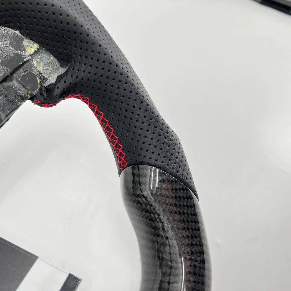 Volante de fibra de carbono/parte superior e inferior plana para Subaru WRX/STI 15-22 Legacy Foto 3 de 4