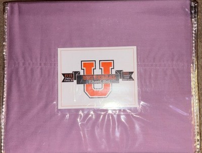 Universal Dorm Bed Cotton 250 TC 3 Pc. Sheet Set - TWIN / TWIN XL -  Dust Plum