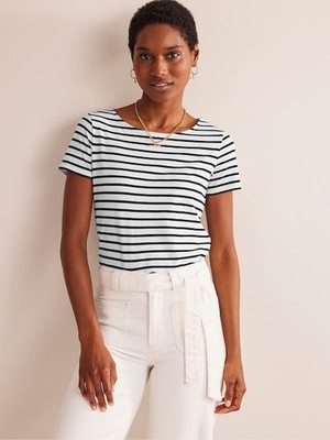 Boden - Ella Short Sleeve Breton - Damen Top T-shirt Oberteil NEU - UK 16 EU 44