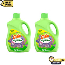 2PK Gain Laundry Liquid Fabric Softener, Moonlight Breeze, 100 fl oz, 136 Loads 0.12 per gallon