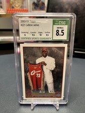 Lebron james 2003-04 Topps lebron james rookie card SGC 8.5 NM-MT+. rookie card picture