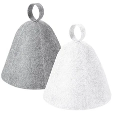 2 Pack Sauna Hat, Wool Felt Sauna Cap Russian Banya Cap Unisex Sauna Hat
