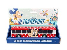Autobús de transporte Disney modelo de juguete fundido a presión Minnie Mouse Walt Disney World Disneyland