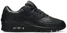  NEW Men Nike Air Max 90 Leather Black/Black CZ5594 001 , Sz 8.0 - 14.0