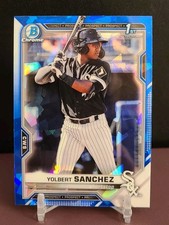 2021 Bowman - Chrome Prospects Yolbert Sanchez Sapphire #BCP-40 1st Bowman RC