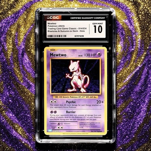 ✨ CGC 10 GEM MINT ✨ 2023 POKEMON TCG: CLB TRADING CARD GAME CLASSIC MEWTWO #014