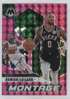 2024-25 Panini Mosaic Montage Pink Mosaic Prizm 46/149 Damian Lillard #14 16wc