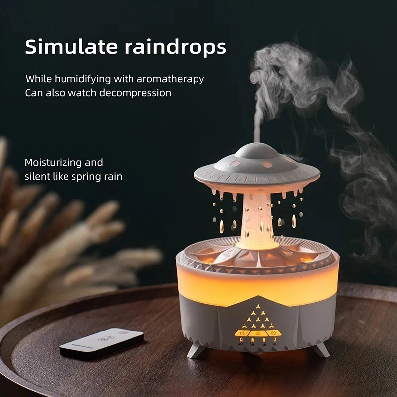 Rain Cloud Humidifier Water Drip with Adjustable LED Lights White Nois - Image 4 of 4