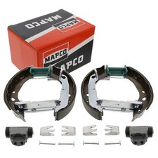 MAPCO BREMSBACKEN SATZ VORMONTIERT mit RBZ HINTEN passend für FORD ESCORT FIESTA