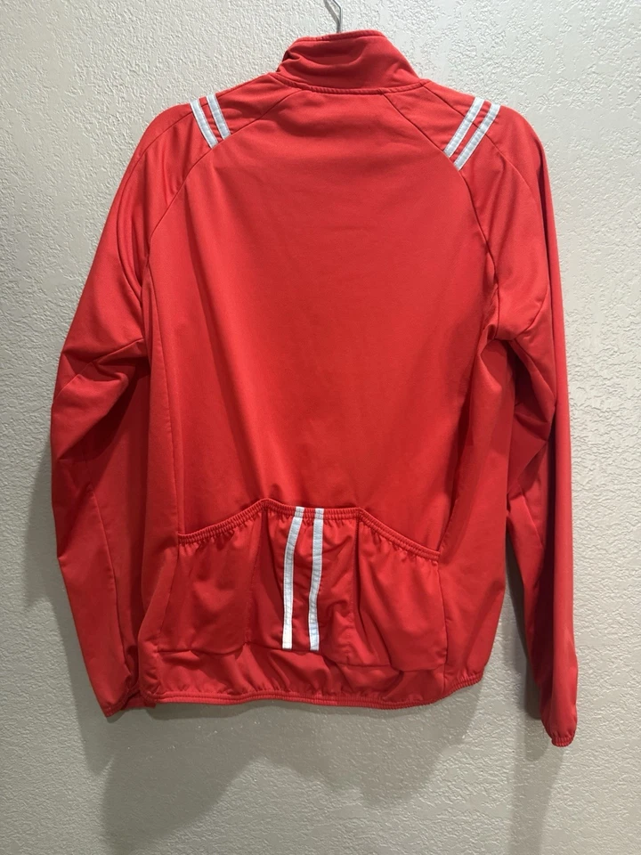 Nashbar Cycling Jacket Red Reflective Full Zip Long Sleeve Bike Jersey Size M - Image 2 of 4