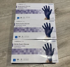 McKesson Confiderm 3.0 Nitrile Exam Glove Large Blue 3 Boxes Of 100