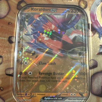 pokémon trading card game: slashing legends tin koraidon Amazon.com: Pokémon TCG: Slashing Legends Tin : Toys & Games main image 1