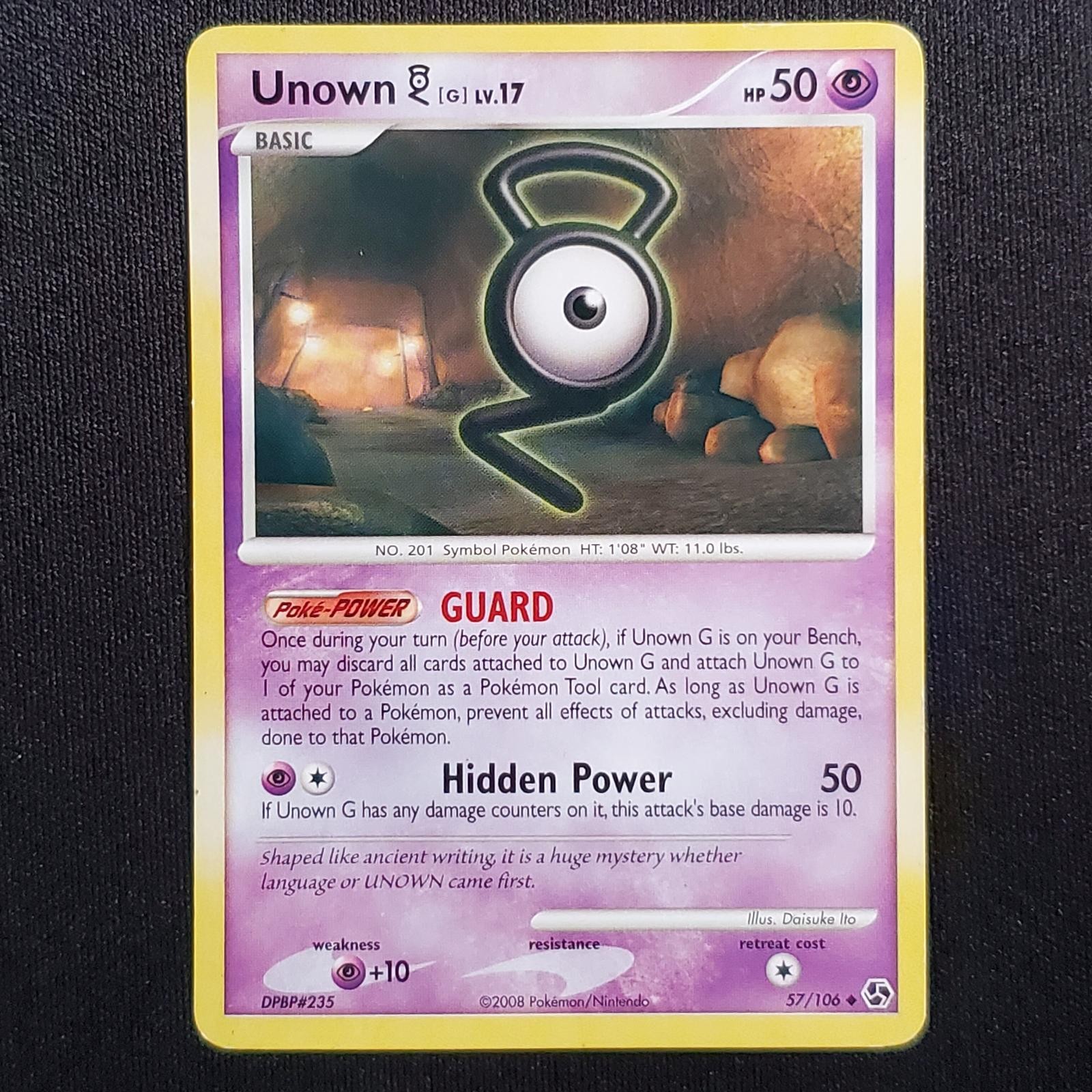 Unown [G] 57/106 Uncommon Great Encounters Pokemon Heavily Played