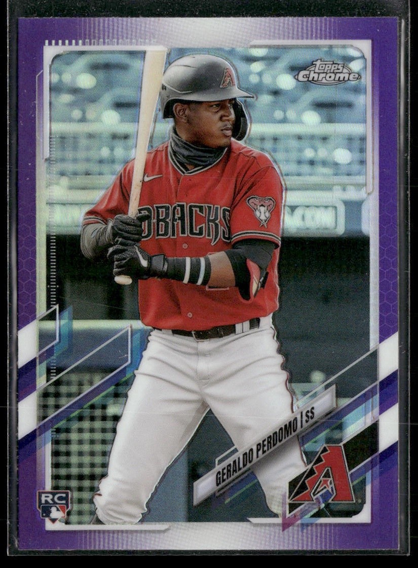 2021 Topps Chrome Update #USC66 Geraldo Perdomo Purple Refractor