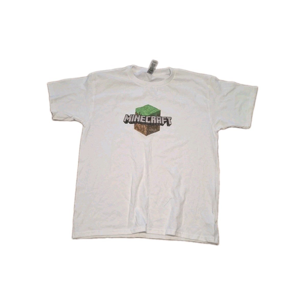 CAMISETA MINECRAFT NIÑO BLANCA JUVENIL TALLA GRANDE NUEVA CON ETIQUETAS ENVÍO GRATUITO