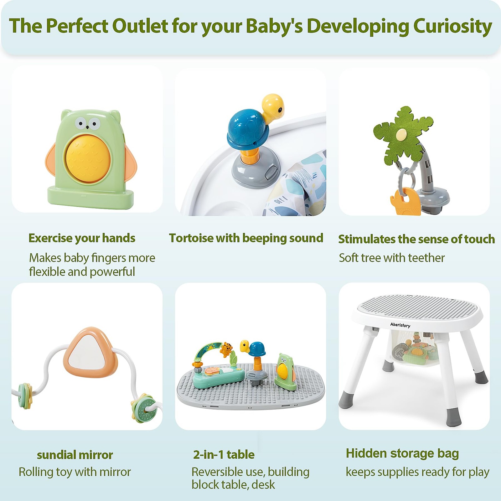 ® 6-in-1 Baby Activity Center | Jumpers and Bouncers | 4 Stage Grow Stationar...