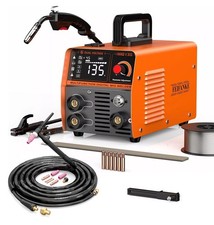 Flux Core MIG Welder 135A 110V 3-IN-1 MIG/ARC/Lift TIG with TIG Welding Torch
