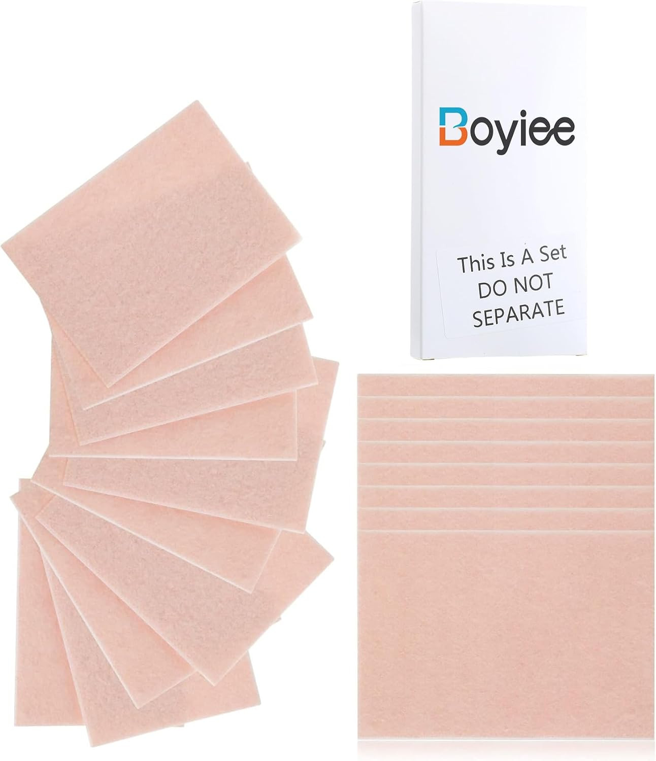 Boyiee 35 Sheets Moleskin for Blisters Adhesive Pads for Feet Moleskin Padding B