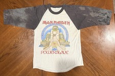 Vintage Iron Maiden Powerslave Jersey World Slavery Tour 1985 Shirt Medium