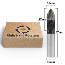10mm Through Hole Boring Bit - Right Hand - 10mm Shank - Yonico 42110R