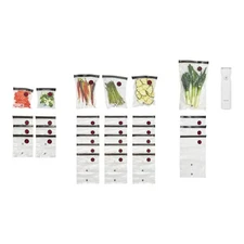 ZWILLING Fresh & Save 30-Piece S/M/L Vacuum Bag Set with Pump – Airtight Food St