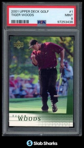 2001 UPPER DECK #1 TIGER WOODS RC ROOKIE PSA 9
