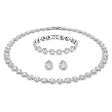 Swarovski Una Angelic Set, Necklace, Earrings & Bracelet, Round Cut 5367853
