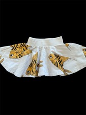 Mini Rodini Tan/Orange Organic Cotton Fish Skirt-9-18 Months