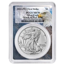 2023 (W) $1 1-oz American Silver Eagle PCGS MS70 FS Eagle Frame