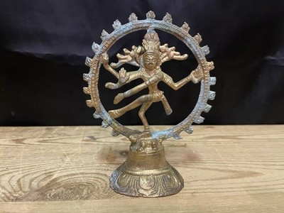 Antike Messing Shiva tanzende Statue Natraja Gott des Tanzes 