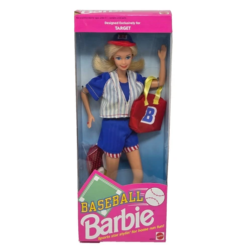VINTAGE 1992 MATTEL BASEBALL BARBIE # 4583 NEW IN SEALED BOX BLONDE