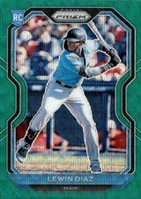 2021 Panini Prizm #50 Lewin Diaz Green Wave Prizm