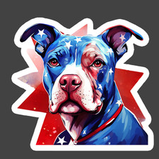 Pit Bull Sticker Vinyl Decal Patriotic American Flag Usa Dog Gift Pit Bull Sticker Vinyl Decal Patriotic American Flag Usa Dog Gift