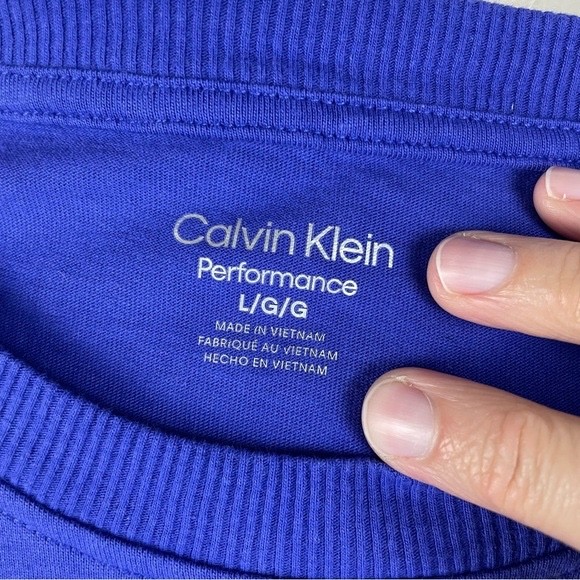 Calvin Klein Performance Solid Blue Tee Shirt Top… - image 2