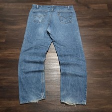 Vintage Levi's 505 Jeans Mens 40x32 Orange Tab Blue Denim Straight Leg 38x30.5