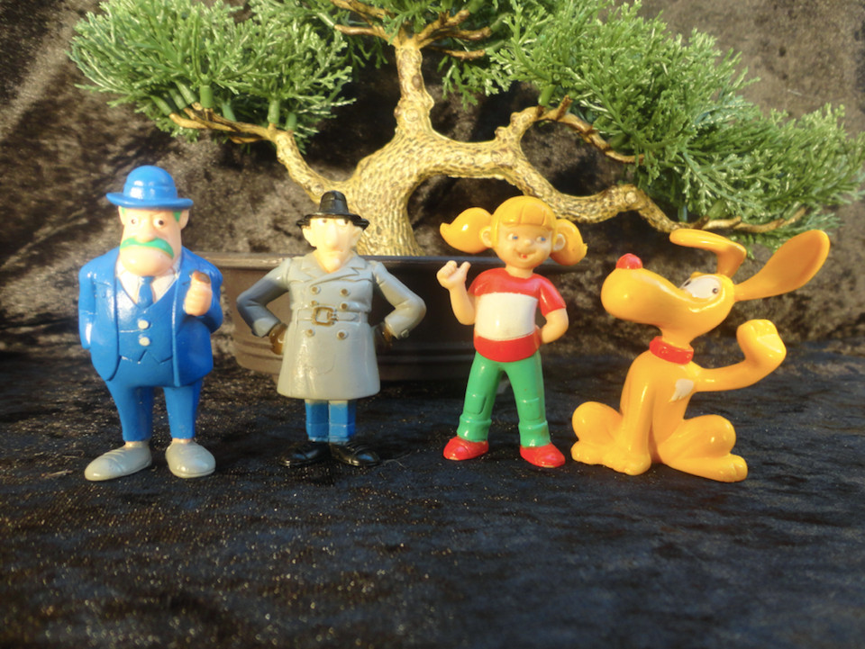 Inspecteur Gadget 4 figurines vintage Bandai 1983 jouet ancien rétro
